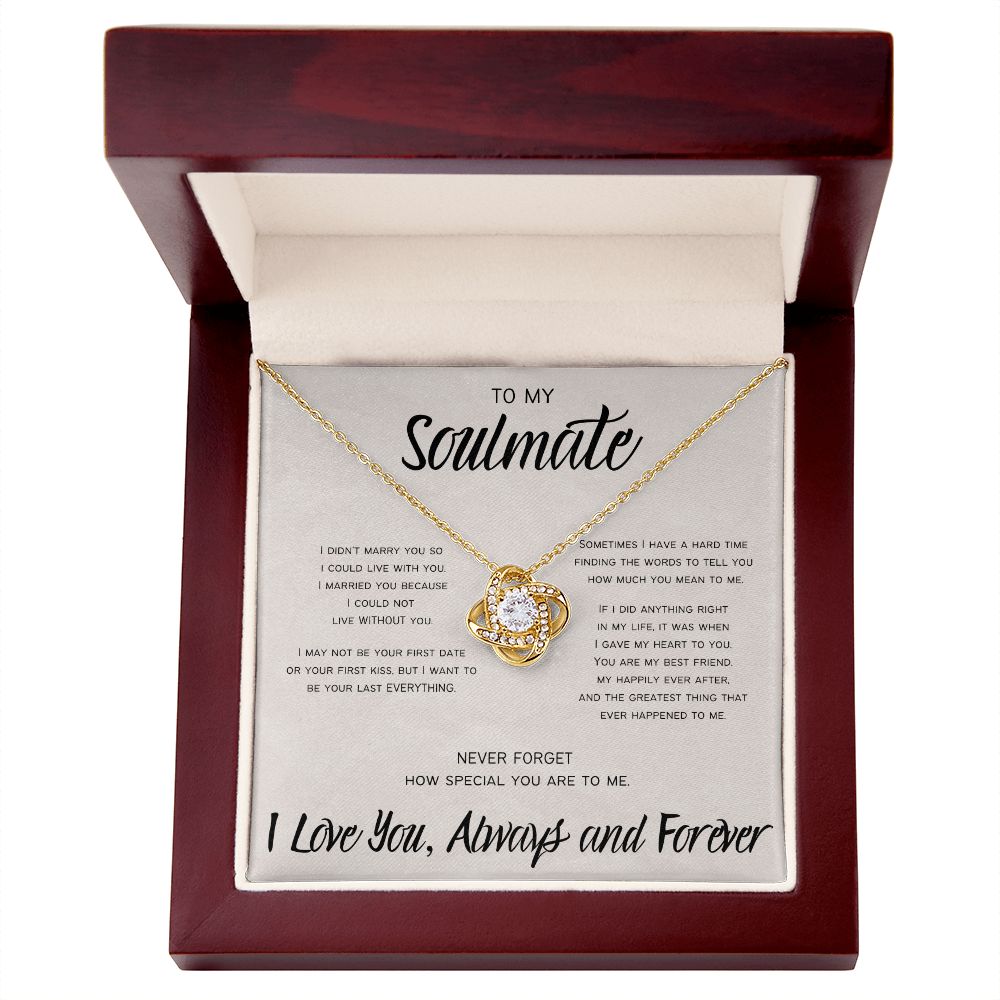 My Best Friend | To My Soulmate Love Knot Necklace
