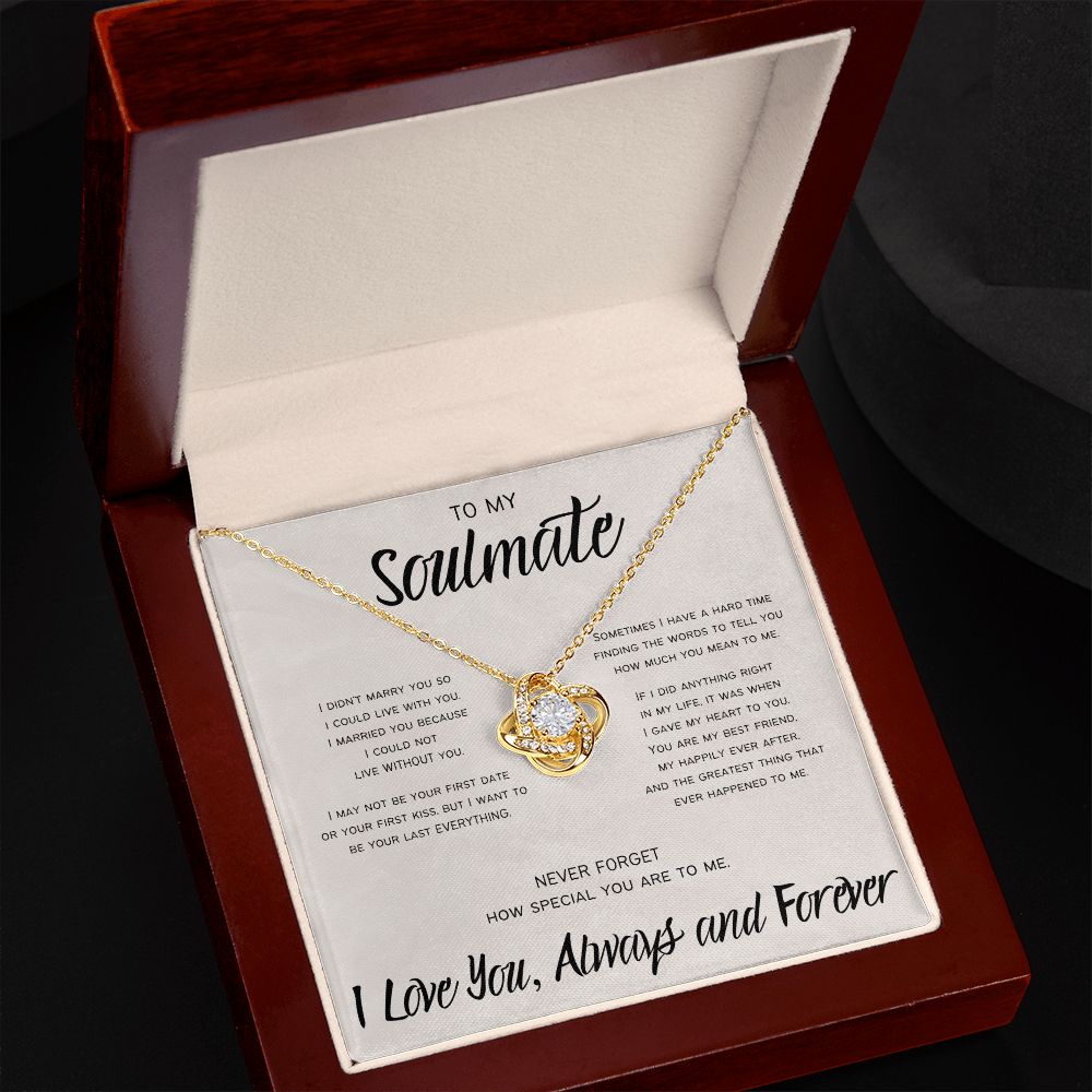 My Best Friend | To My Soulmate Love Knot Necklace