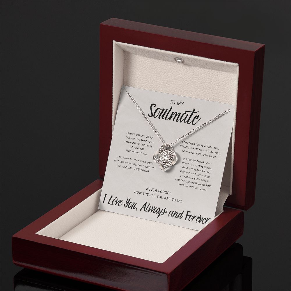 My Best Friend | To My Soulmate Love Knot Necklace