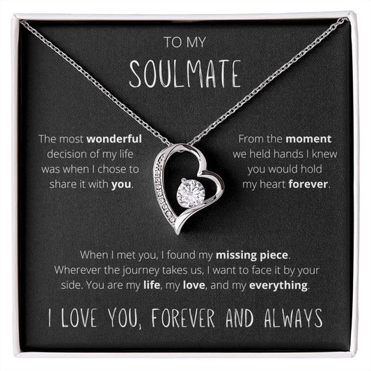Missing Piece - To My Soulmate Heart Necklace Gift